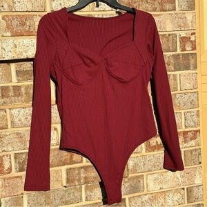 BRAND NEW Maroon Long-sleeved Unitard
